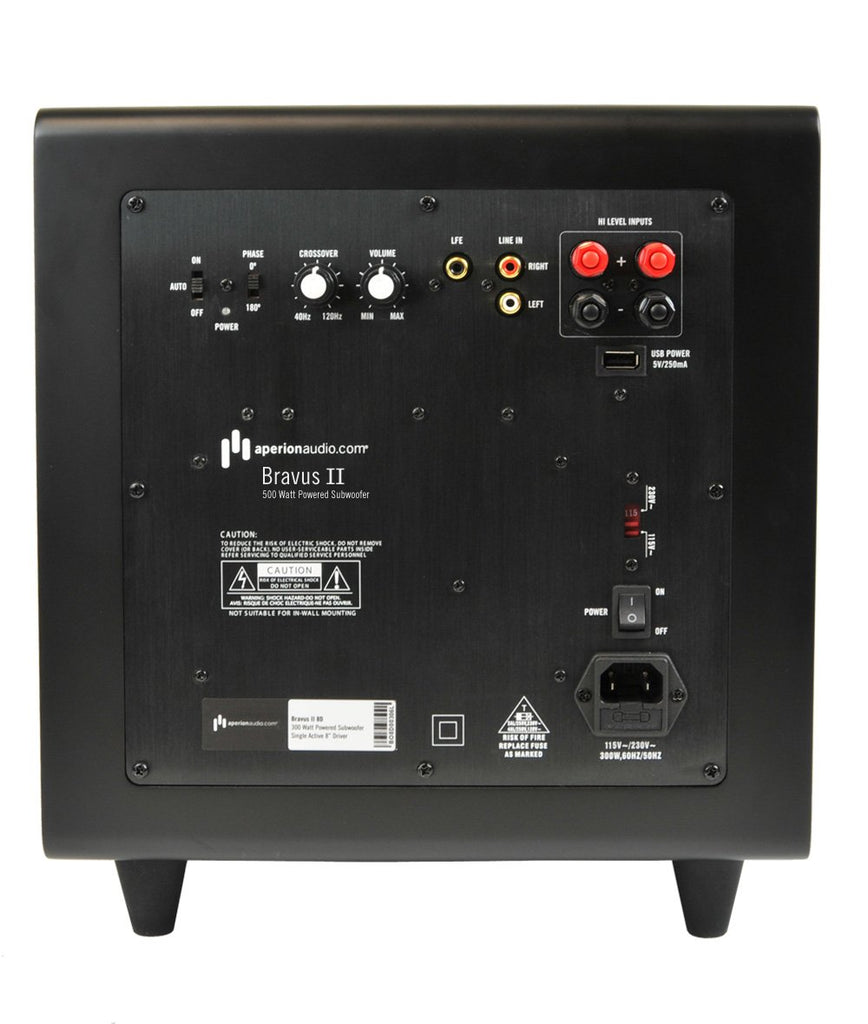 Open Box ~ Bravus II 8D Powered Subwoofer - Stealth Black