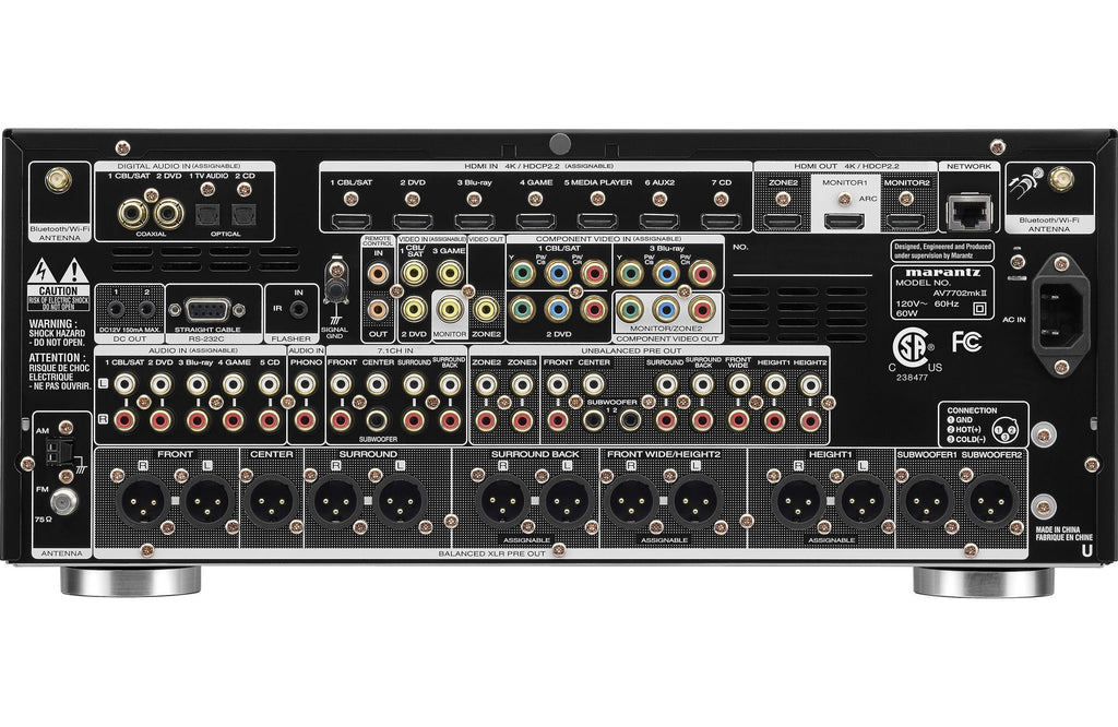 Marantz AV7703 11.2 Preamp w/ Dolby Atmos, Full 4K Ultra HD, Wi-Fi, Bluetooth & HEOS Music Streaming