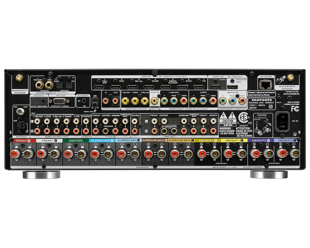 Marantz SR6012 9.2 AVR w/ Dolby Atmos, Full 4K Ultra HD, Wi-Fi, Bluetooth, & HEOS