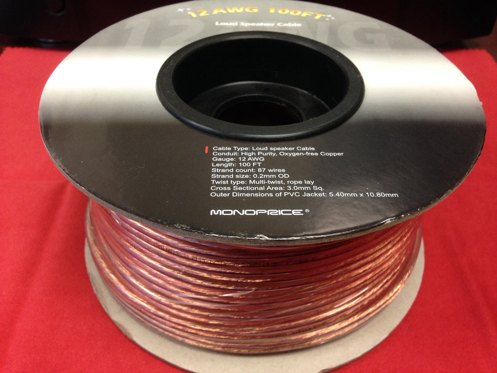 High Performance 12gauge Speaker Wire - 100 ft.