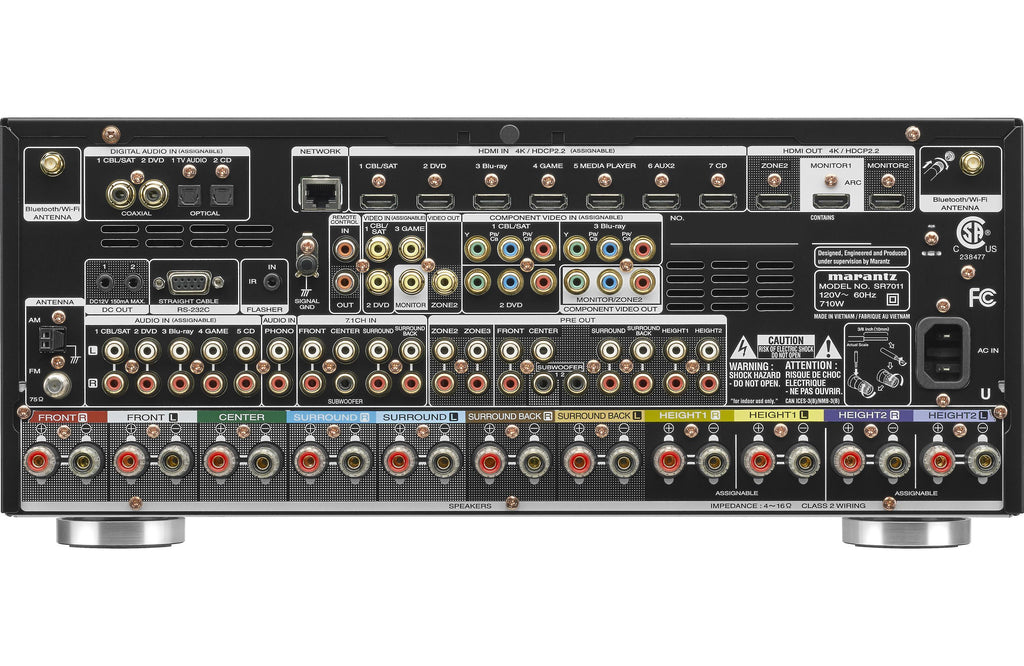 Marantz SR7012 9.2 AVR w/ Dolby Atmos, Full 4K Ultra HD, Wi-Fi, Bluetooth & HEOS Music Streaming